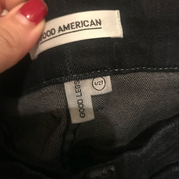 Good American Good Legs High Rise Skinny Jeans Dark Wash Size 27 - Picture 4 of 7